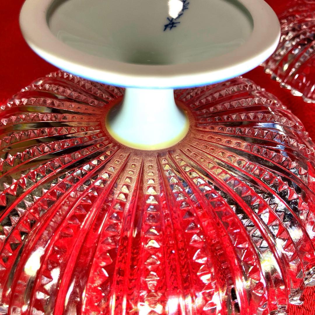 波佐見焼　林九郎窯　ガラスコンポート　高台ガラス鉢