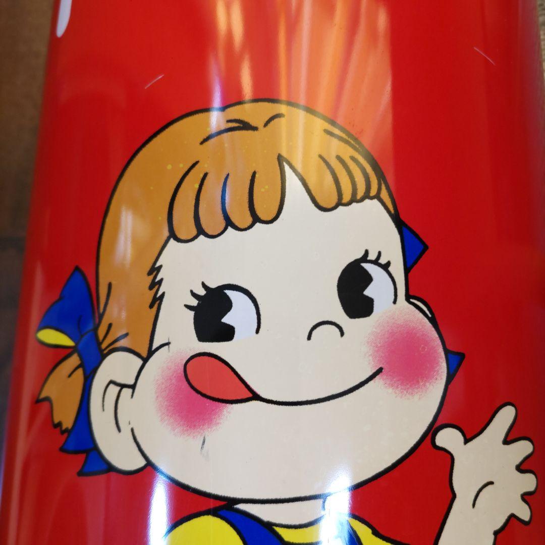 不二家ペコちゃん　ブリキ缶ゴミ箱　昭和レトロ
