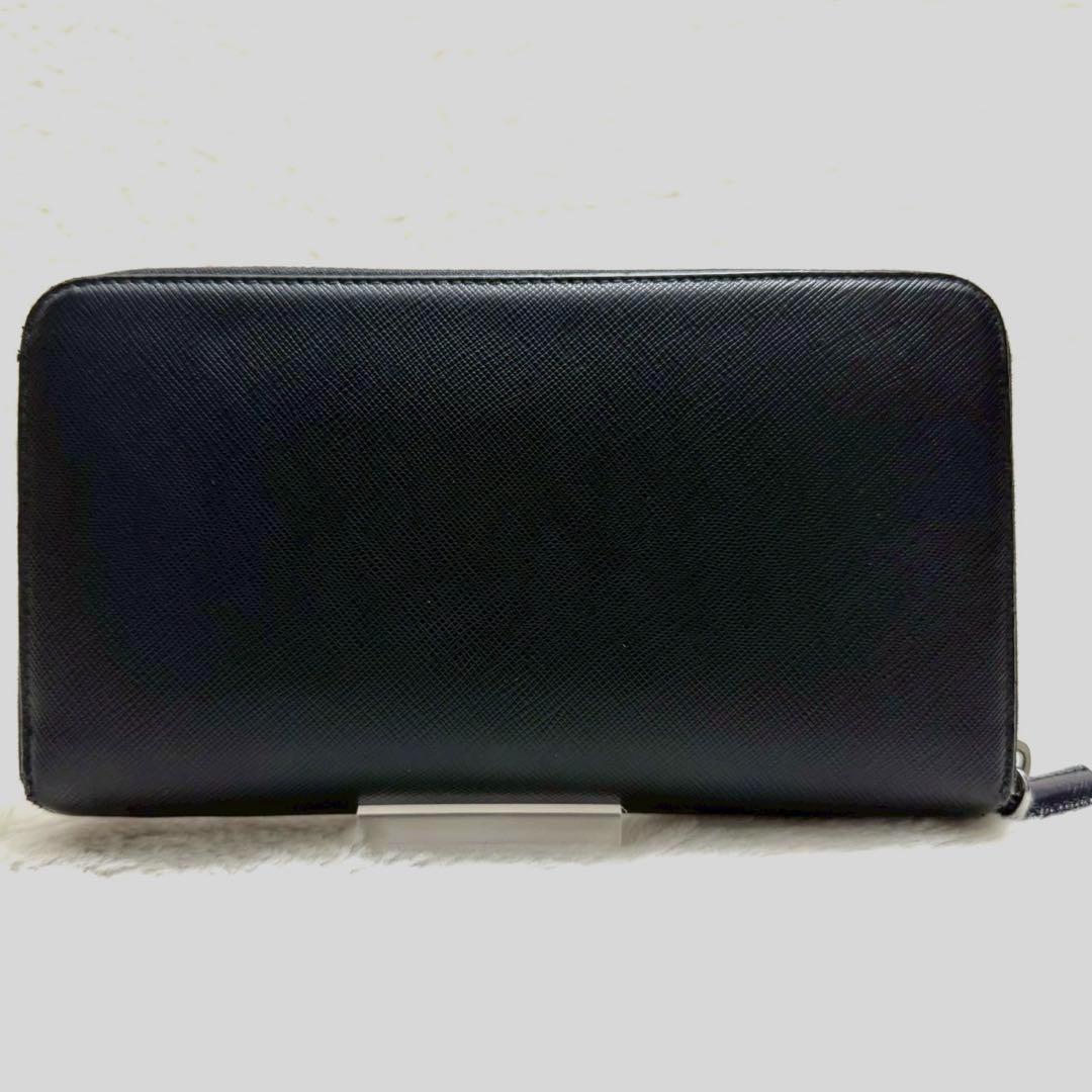 希少✨ プラダ ラウンドジップ オーガナイザー サフィアーノレザー 長財布 黄色