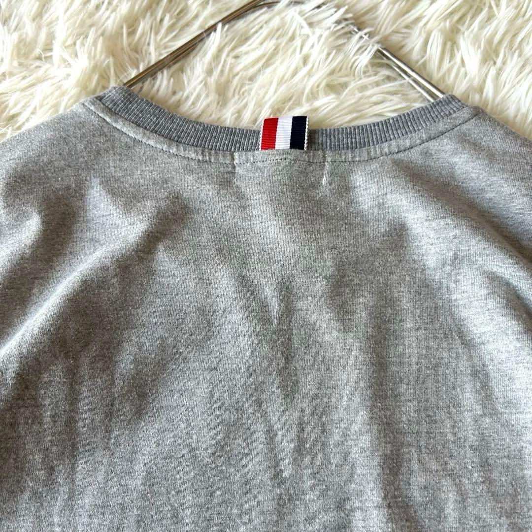 美品　トムブラウン　ボーダー半袖Tシャツ　4bar トリコロール　グレー　М〜L