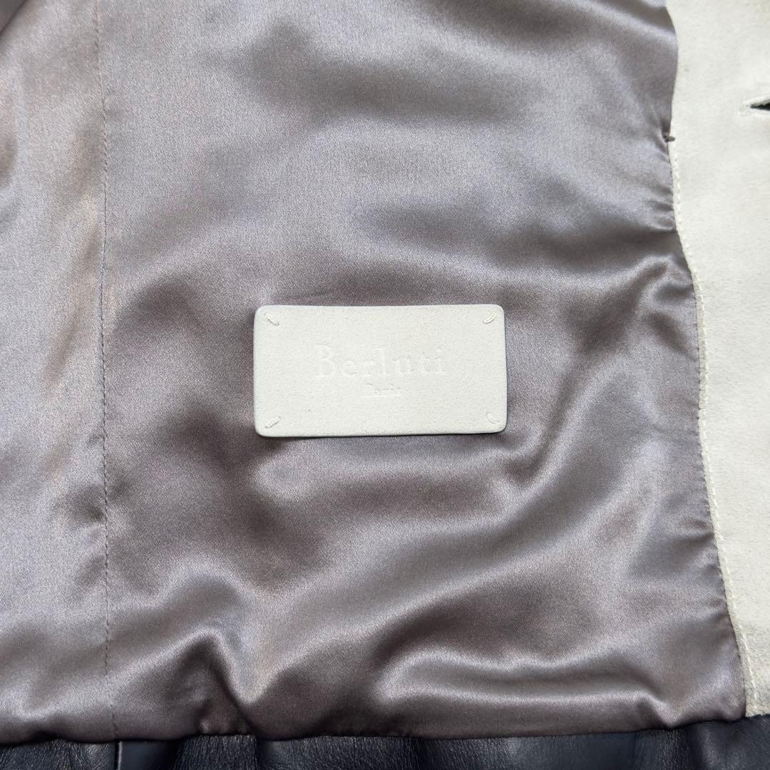 極美品 定価126.5万円 ベルルッティ スウェードレザートラッカージャケット