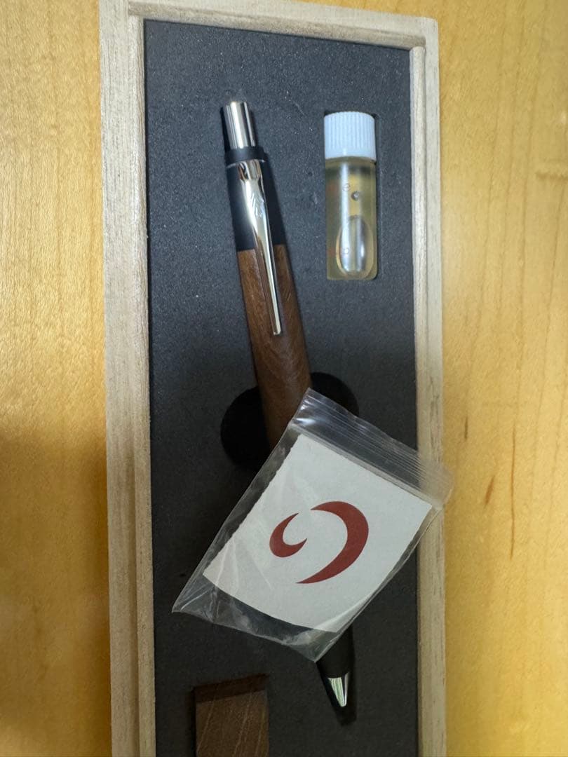 野原工芸　特上チーク瘤　シルバー金具 シャーペン