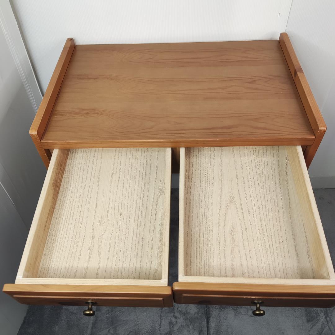 木製　高さ調整可能　学習机　作業台　ワークデスク　幅69 奥行44 高さ79