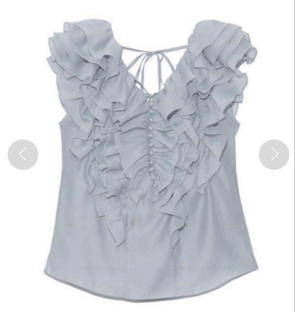 スナイデル バックデザインフリルブラウス