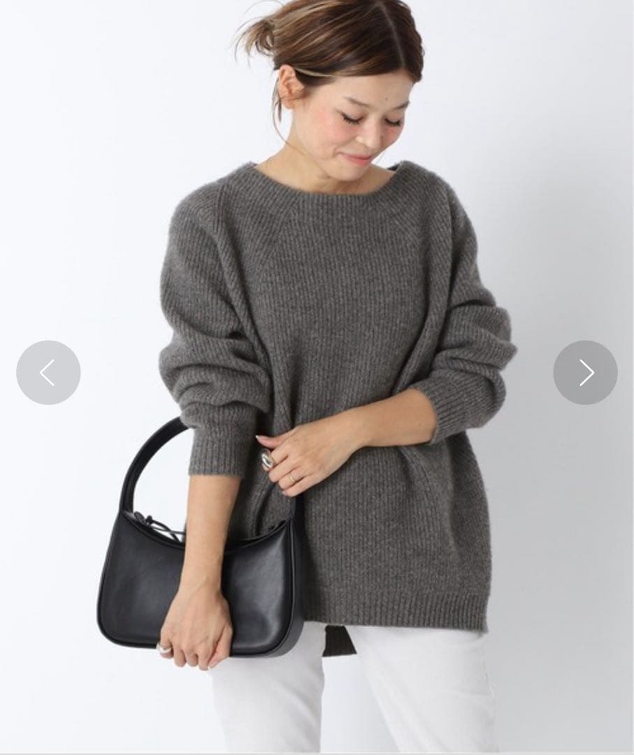 【極美品】ドゥーズィエムクラス カシミヤ混OLBIAアゼプルオーバー