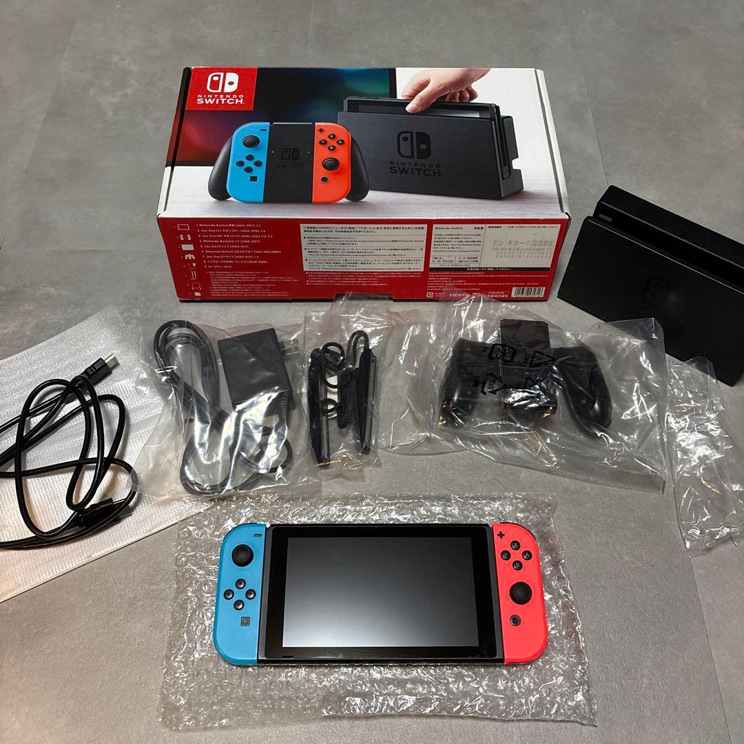 Nintendo Switch 赤/青 スティック新品交換済み