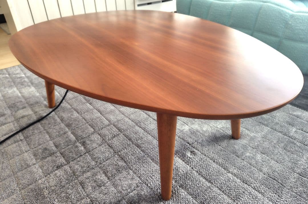 天然木ブラックチェリー　デザインこたつ