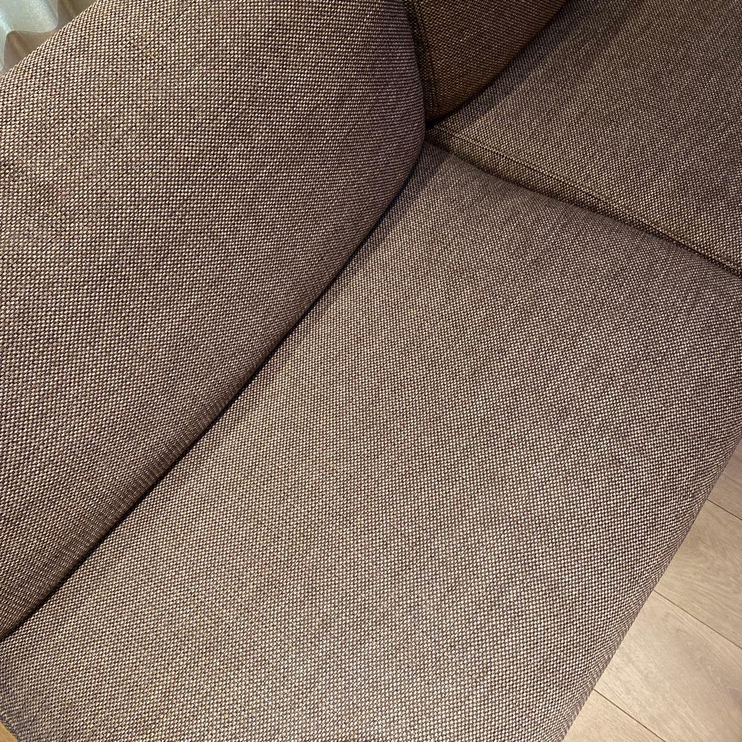 むらさき 無印良品 ゆったり座れるアームレスソファ 3シーター