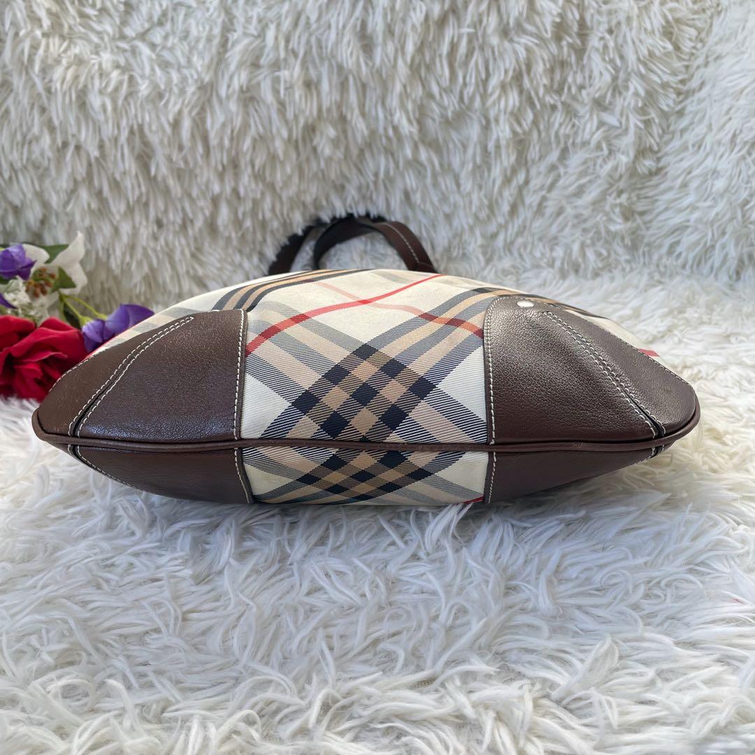 BURBERRY BLUE LABELバーバリーノバチェックトートバッグ肩掛け可