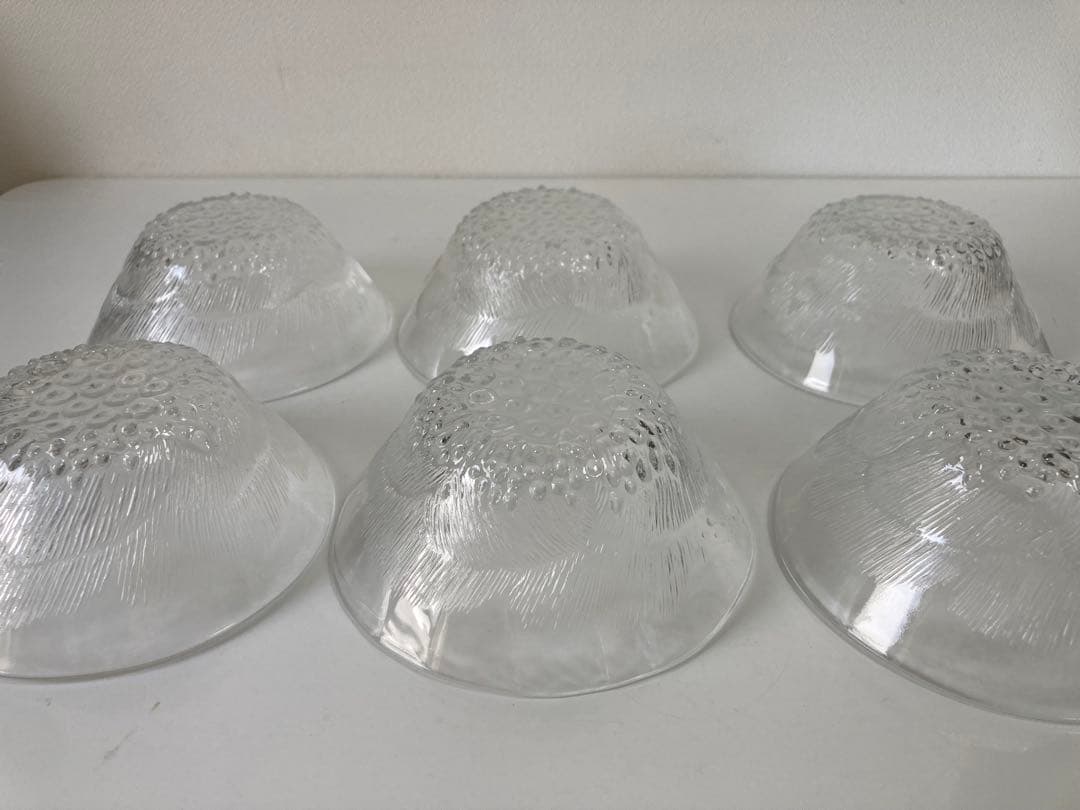 Nuutajarvi ヌータヤルヴィ Pioni ガラス ボウル 12cm 6個