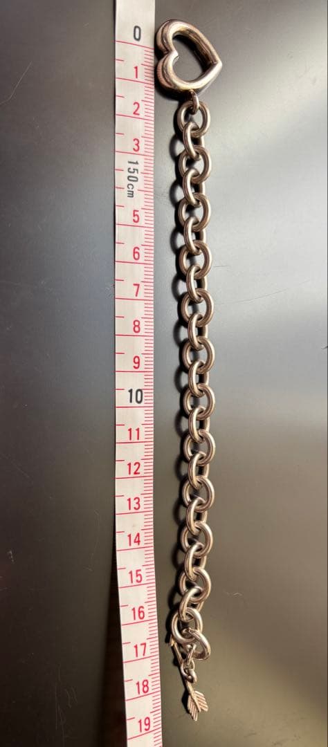 ティファニー　美品　ハートと矢のシルバー925ブレスレット 約19cm