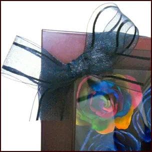 【高級プリザーブドフラワー】オランダ輸入レインボーローズ　ブルーローズ フレーム