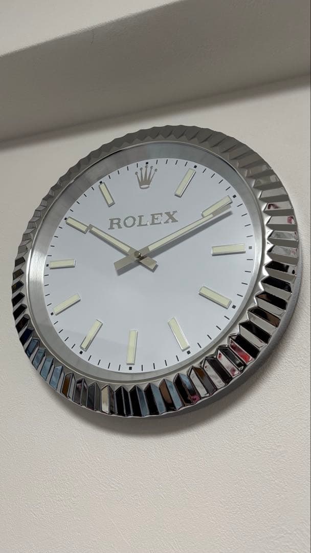 週末限定セール　希少　新品 ロレックスデイトジャスト 掛け時計　シルバー