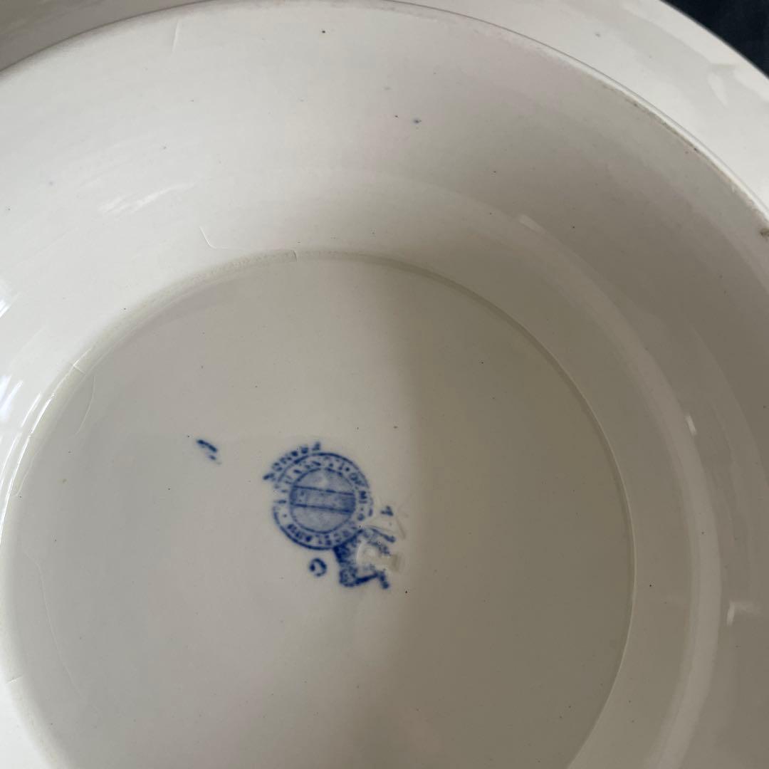 リュネヴィル窯　ロレーヌ十字　コンポティエ　アンティーク　皿　フランス