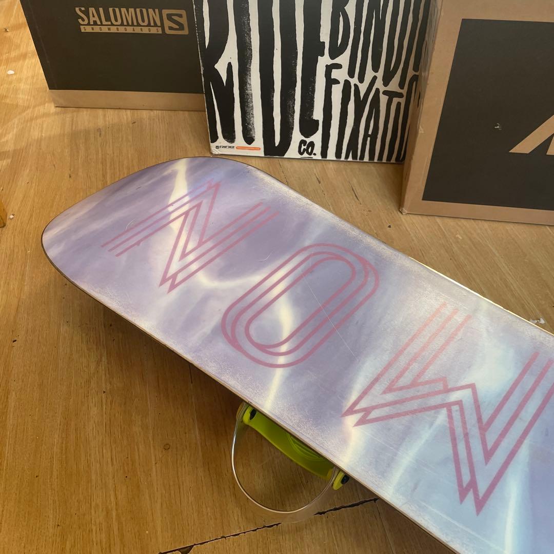 SALOMON×STELLA　希少130代　バイン付　スノーボードセット