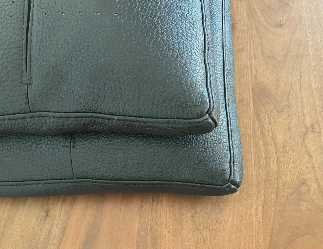 レザークッション 本革 2個セット 大塚家具 IDC 黒