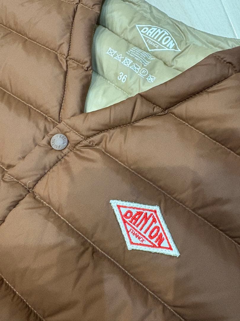 お値下げ)DANTON ブラウン ダウンベスト　36