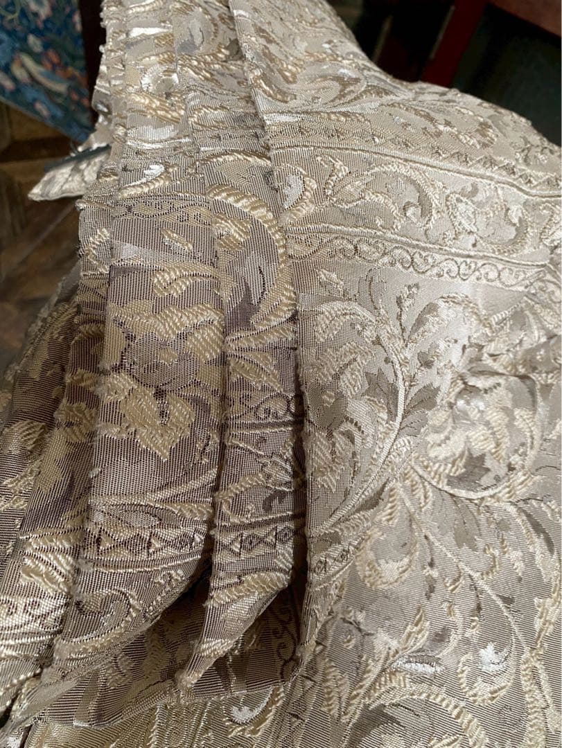 カーテン ダマスク柄180cm 105cm 2枚セット インテリア アンティーク