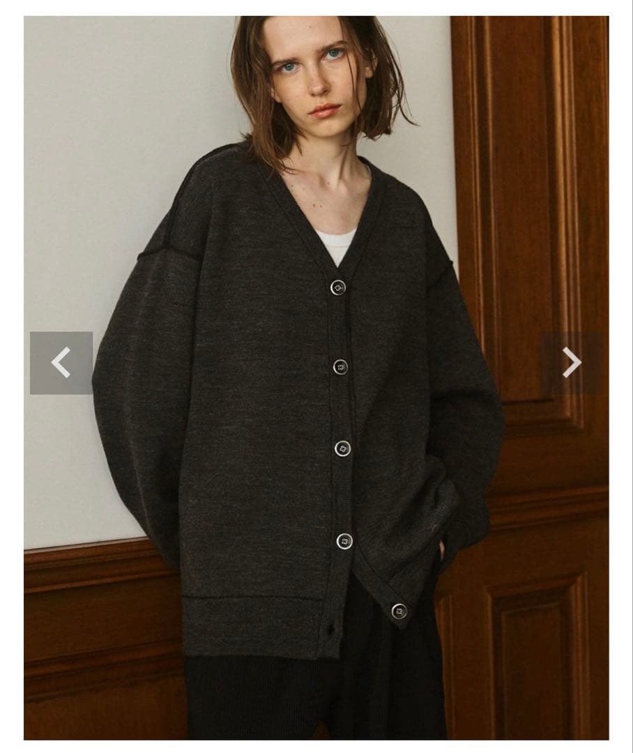 ［OPENING ACT］ WOOLミックスリバーシブルVネックカーディガン