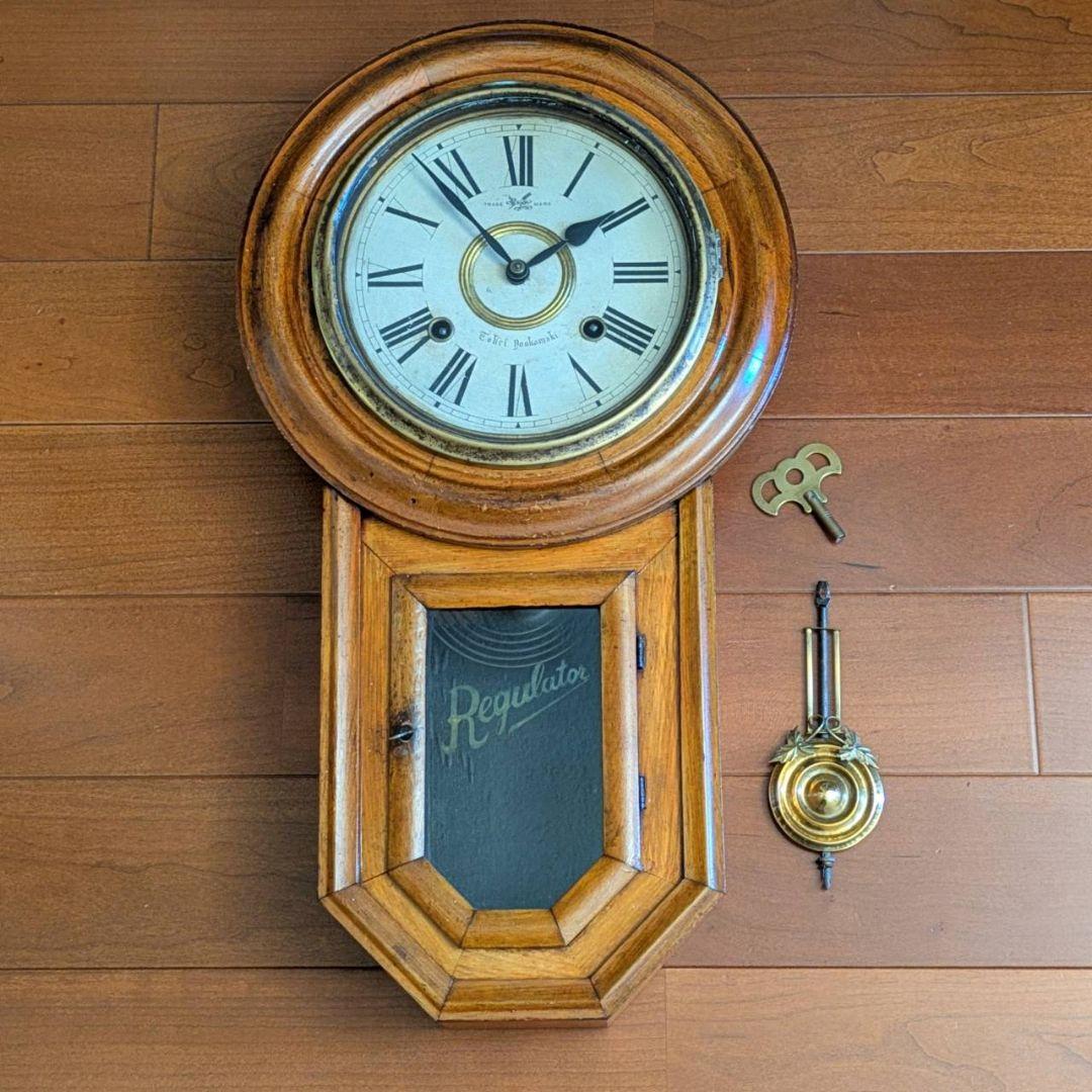 アンティーク掛時計　古時計　振り子時計