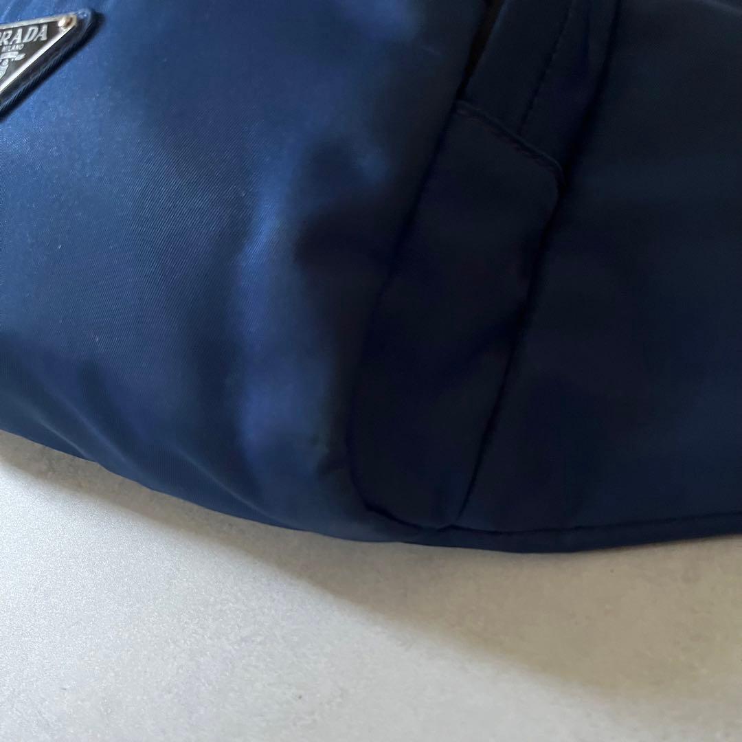 【人気】PRADA ウエストバッグ　2VL005 三角ロゴ　ブルー　ナイロン