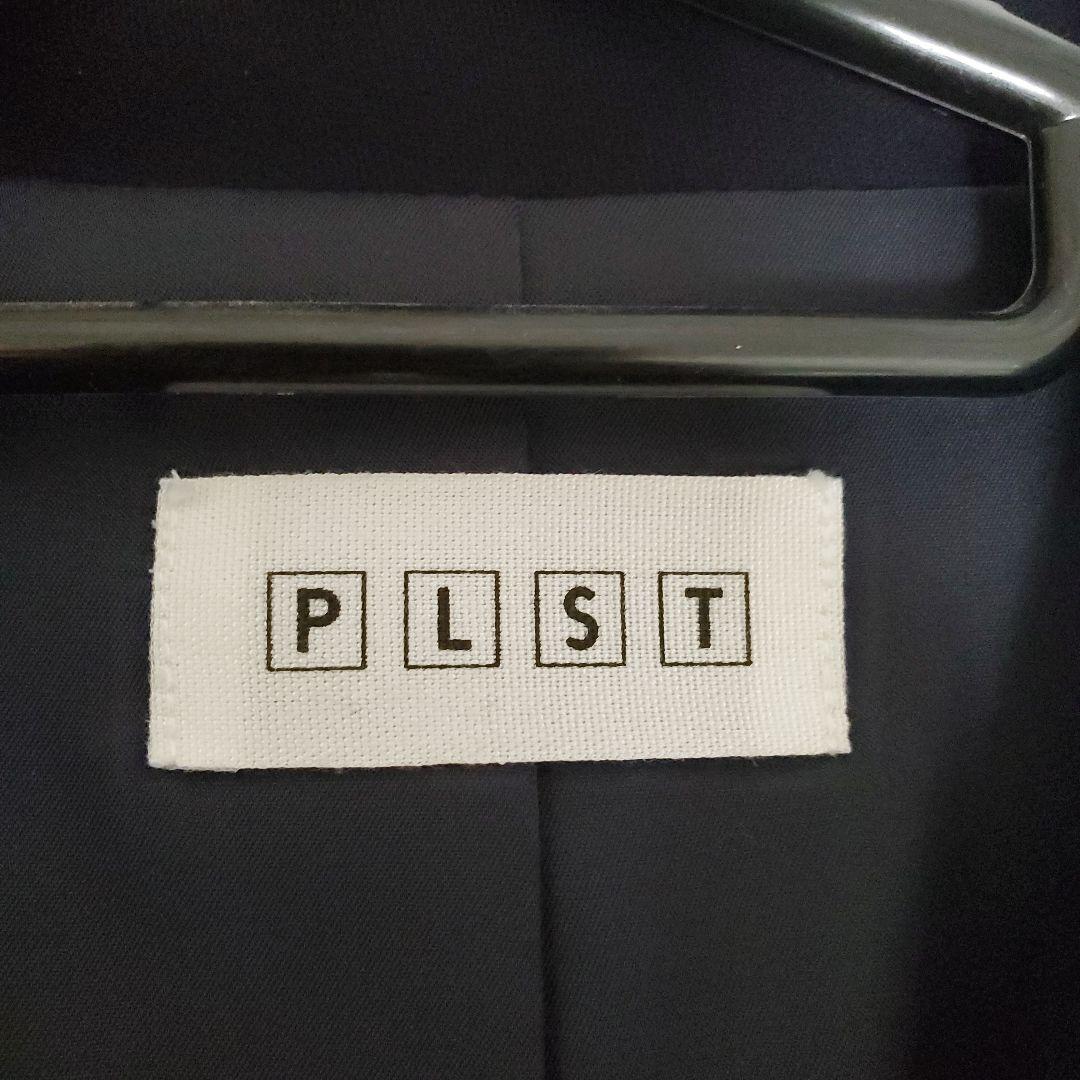【美品】PLST セットアップ ノーカラー パンツ ネイビー Mサイズ