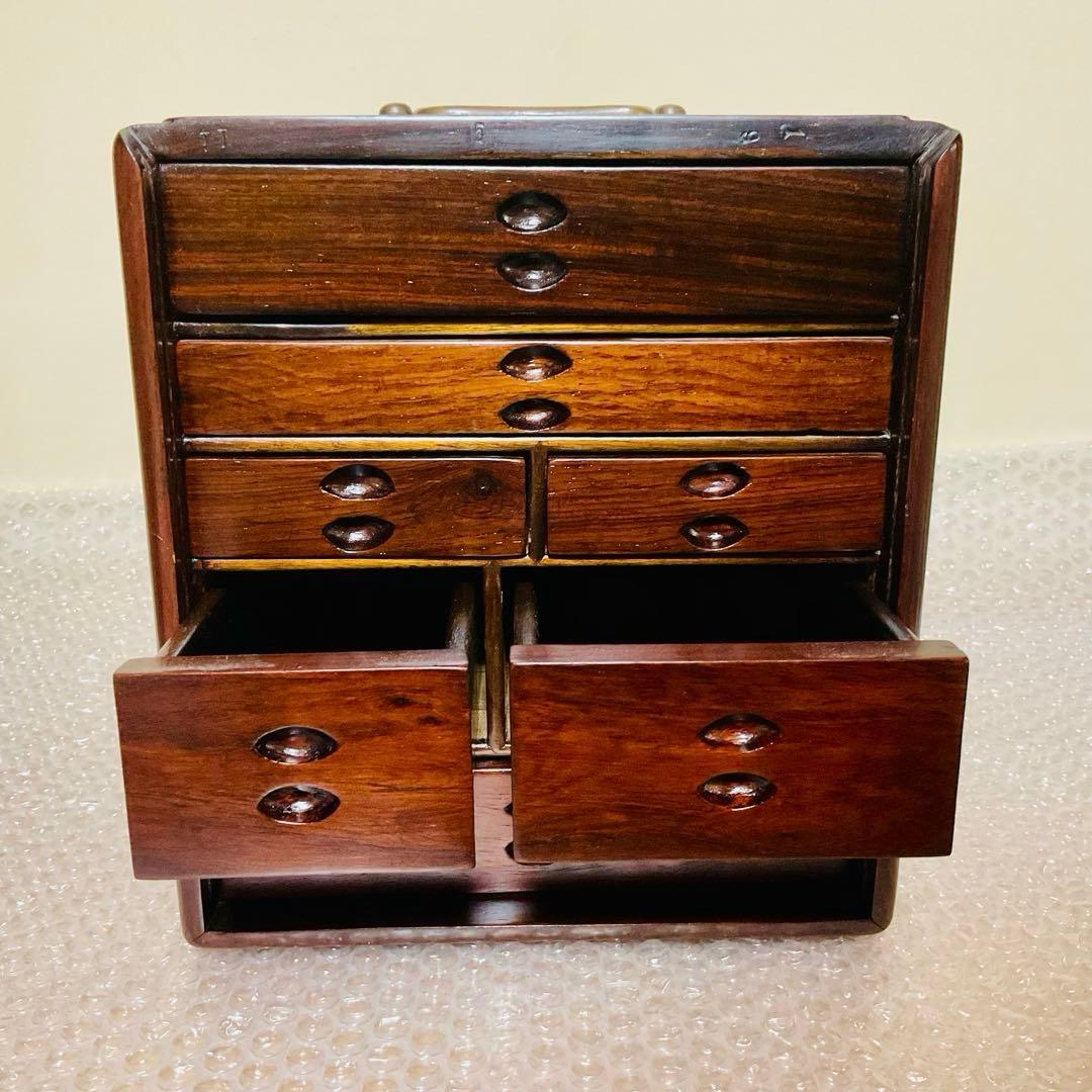 ⭐️ヴィンテージ⭐️【美品】唐木 中国古美術 書道篆刻 インテリア 印箪笥