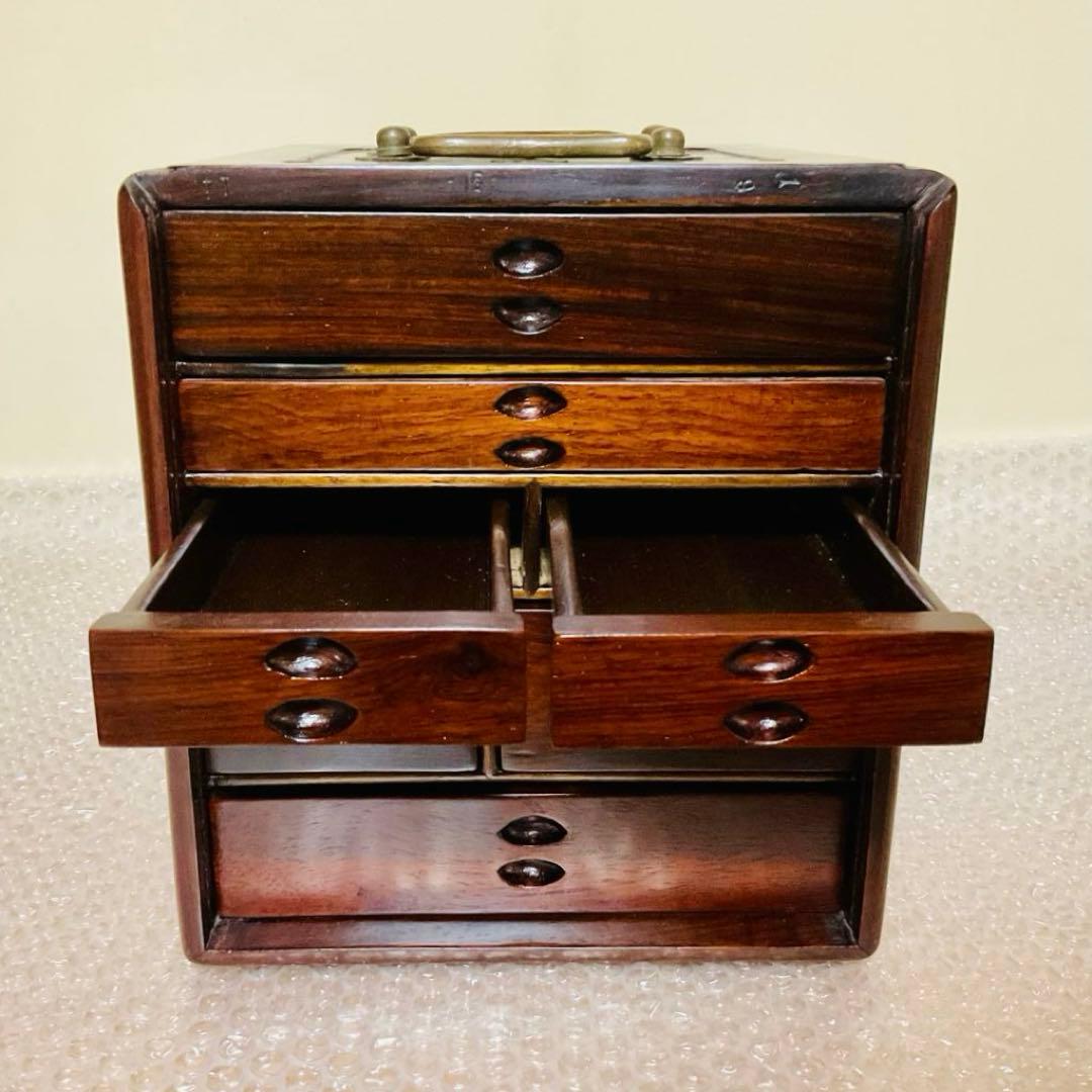 ⭐️ヴィンテージ⭐️【美品】唐木 中国古美術 書道篆刻 インテリア 印箪笥