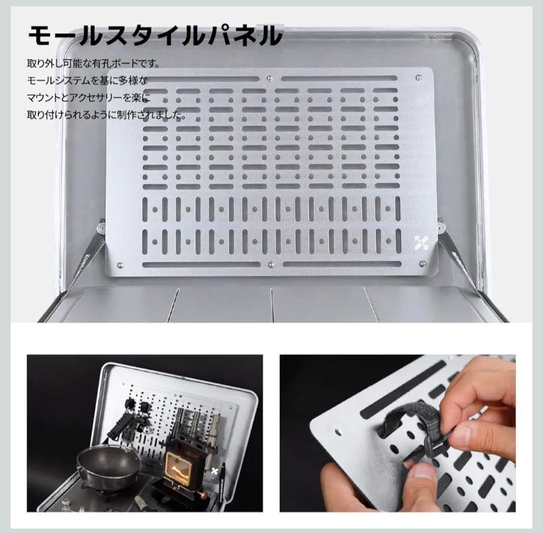 CAMVIL(ケムビル) アルミコンテナ カスタム 60Ｌ シルバー