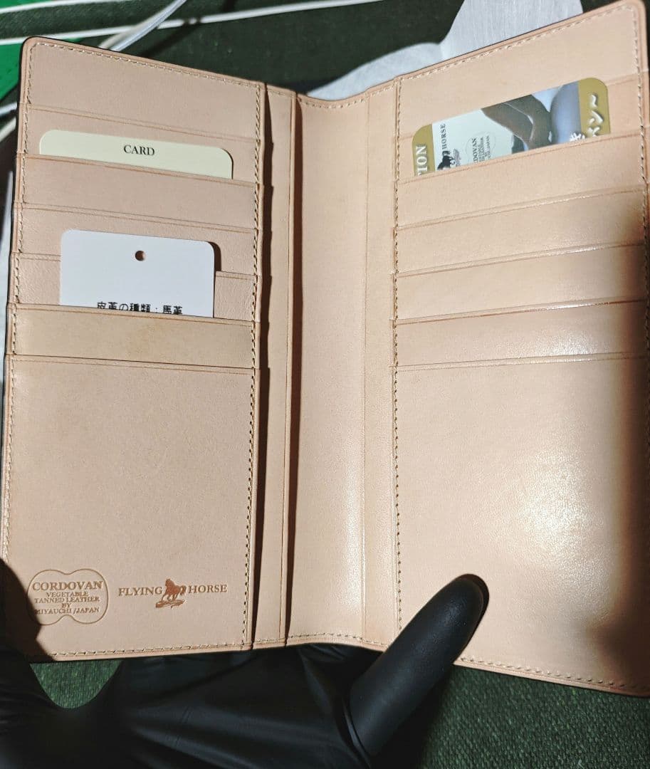 FLYING HORSE コードバン純札長財布 小銭入れなし