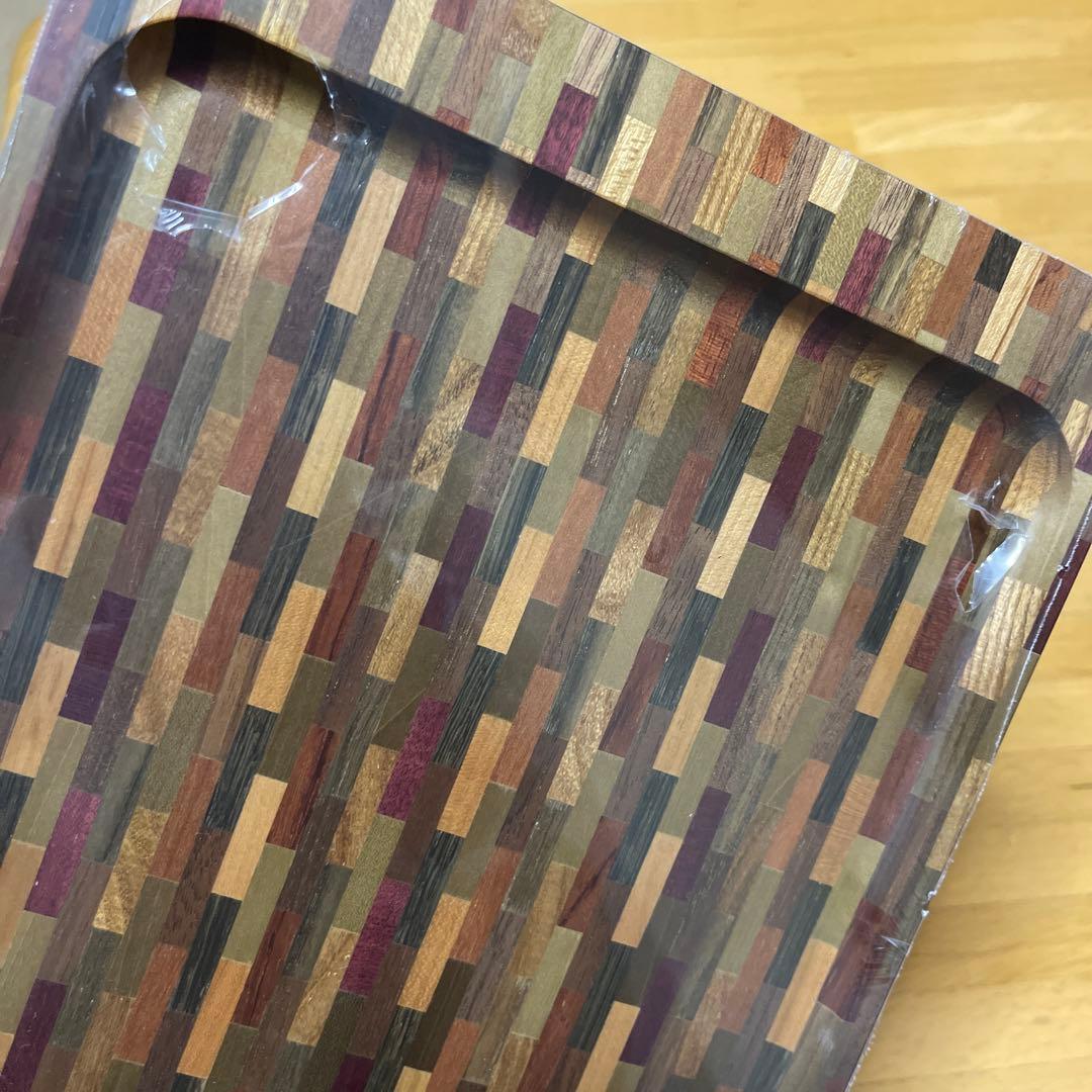 寄木細工 箱根細工 お盆 トレイ 大皿 角盆 無垢 天然木 工芸品