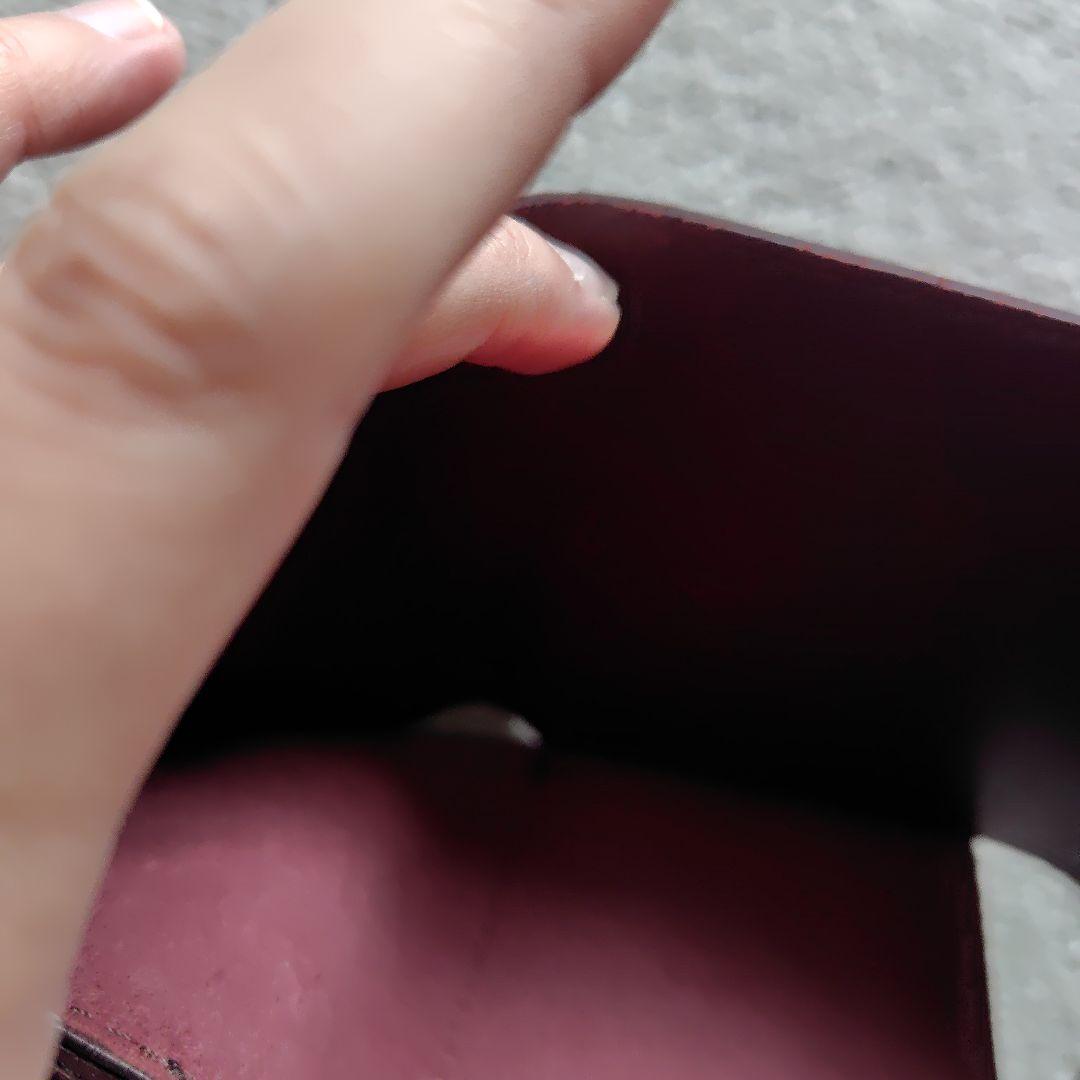 今夜のみ特価！ロナLONAレザー 三つ折り財布 ワイン