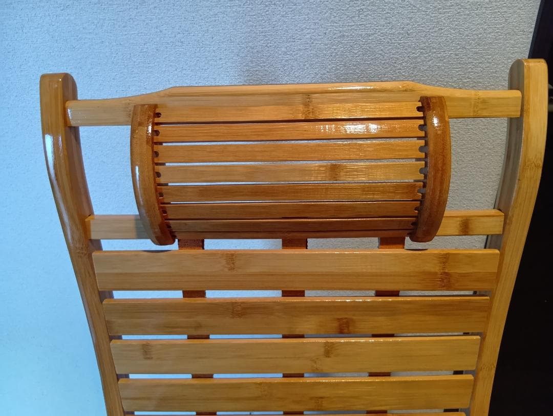 竹製 ロッキングチェア リクライニング 折りたたみ式 マッサージ底板付き