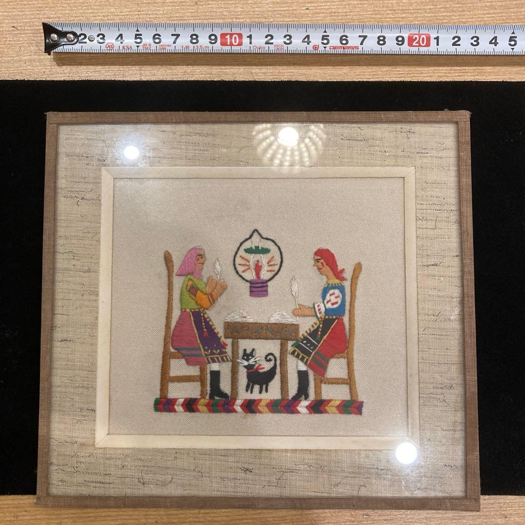 ハンガリー刺繍絵　壁掛け