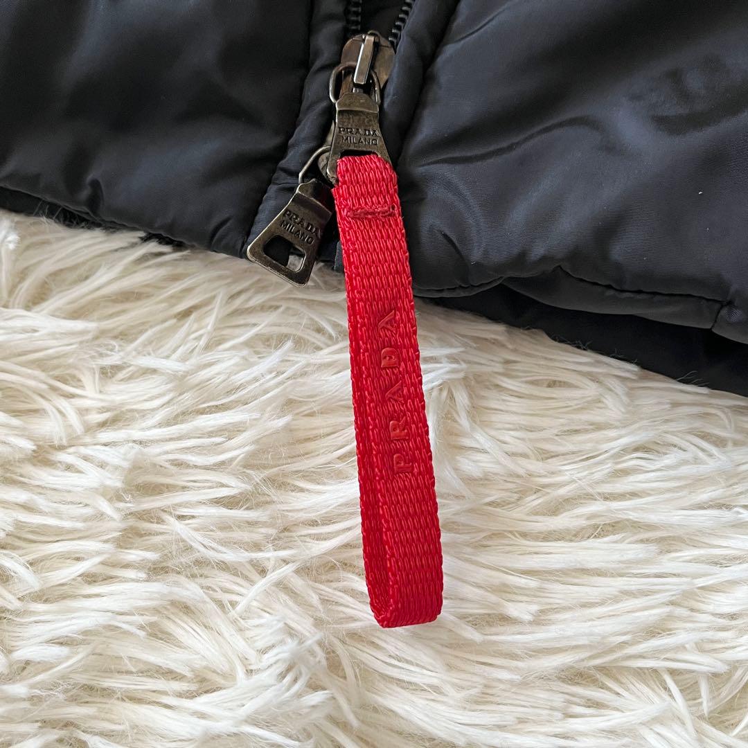 PRADA プラダリネアロッサ　ナイロンジャケット　280242 赤タグ　黒