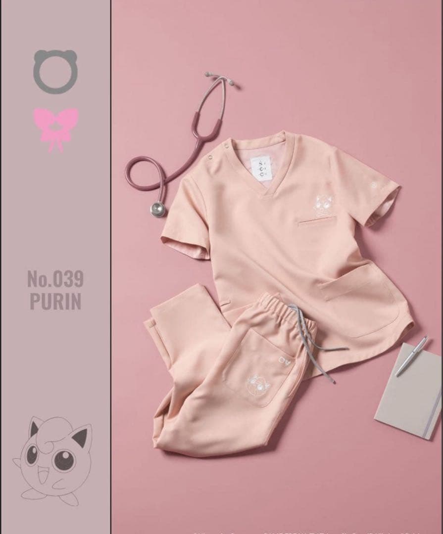 美品　クラシコ　ポケモン　スクラブ　ピンク　XXS