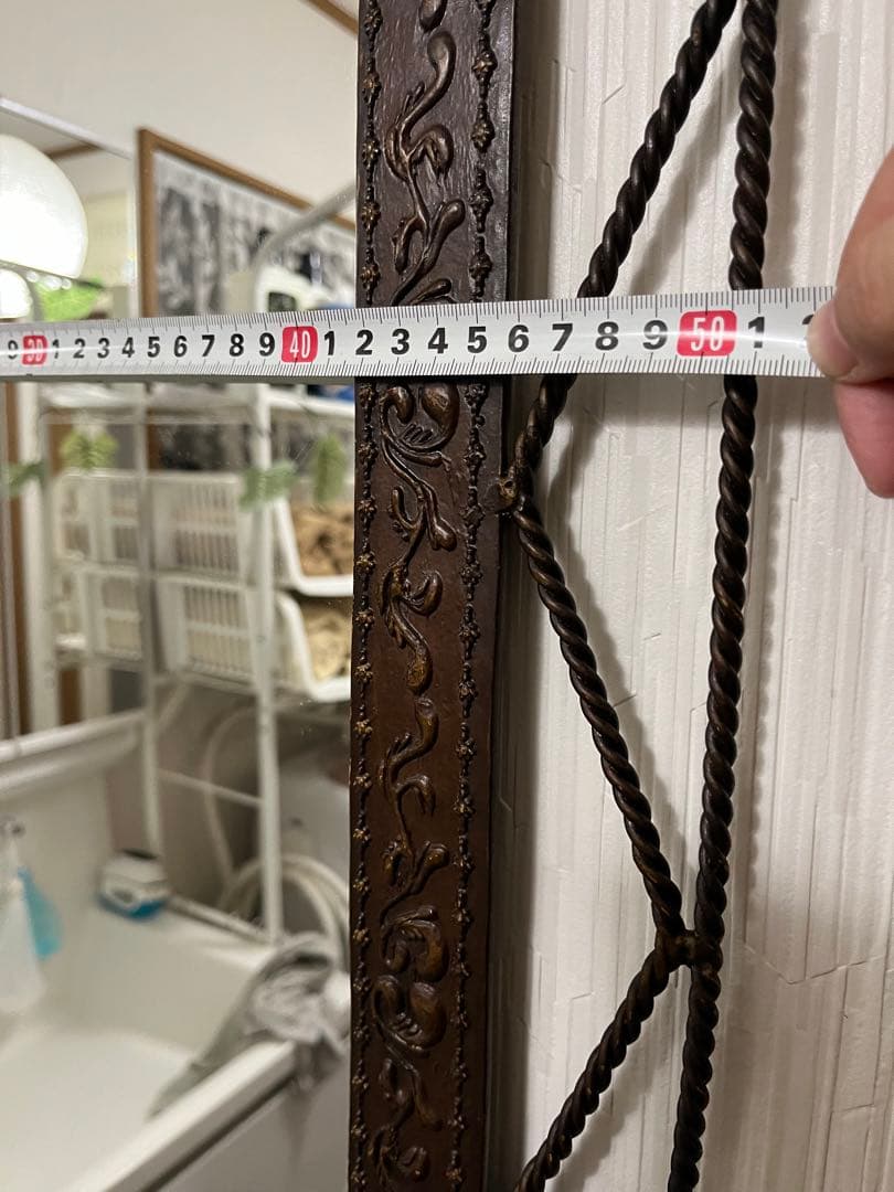 アンティーク 鏡 アイアン 金属加工