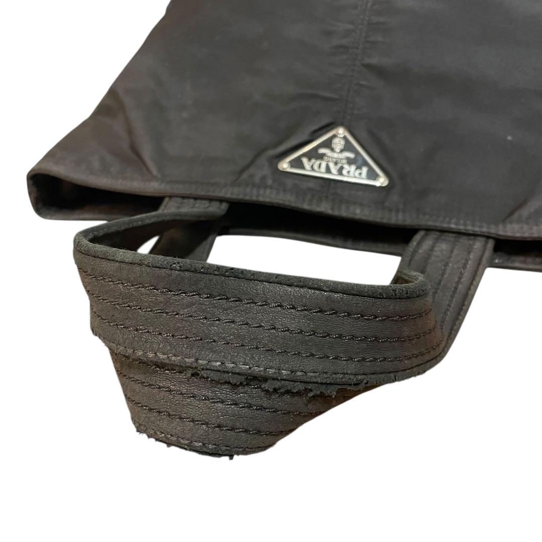 し*ー様 PRADA トートバッグ ショルダーバッグ ナイロン　レザー ブラック