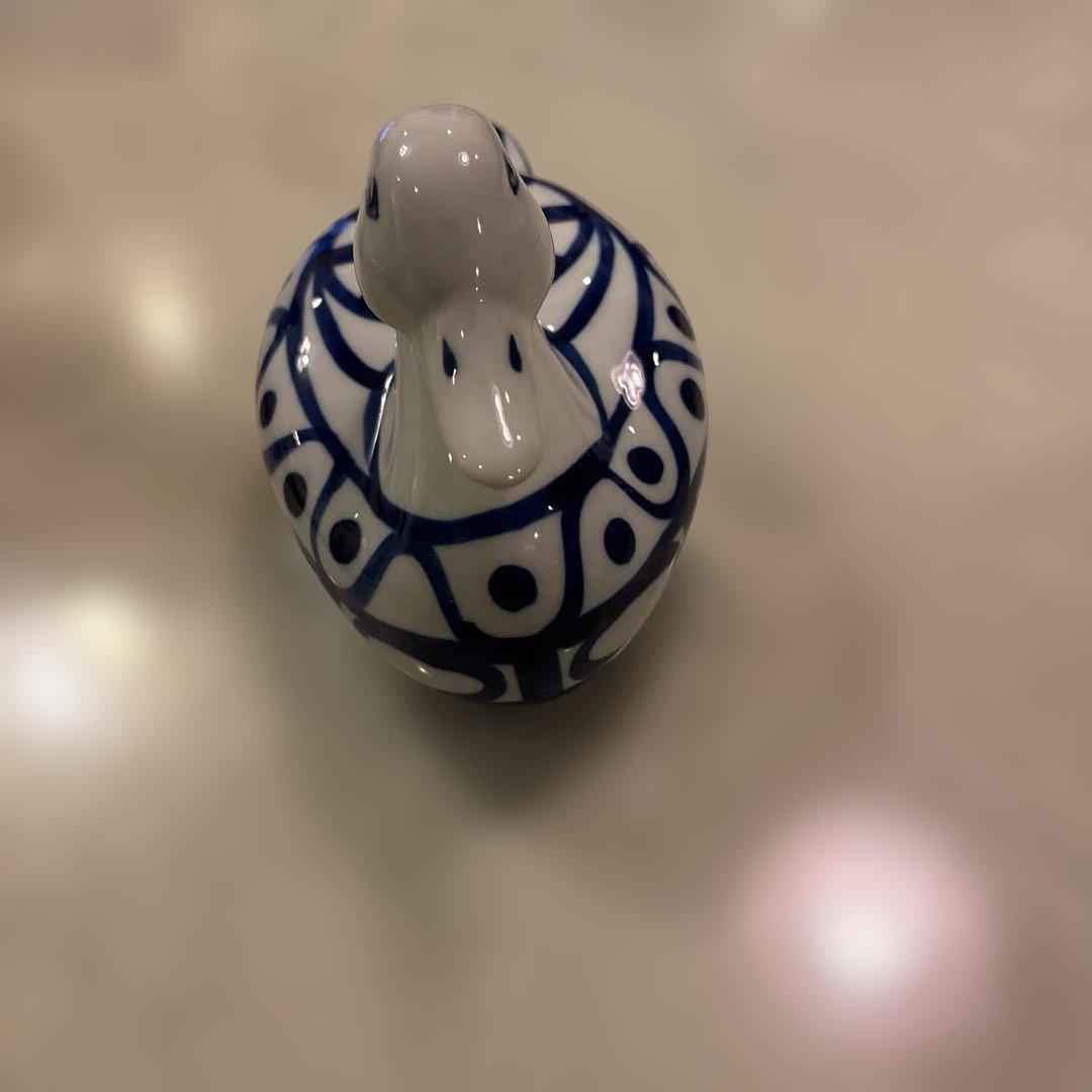 ダンスク　(アラベスク)アヒル型青白陶器置物