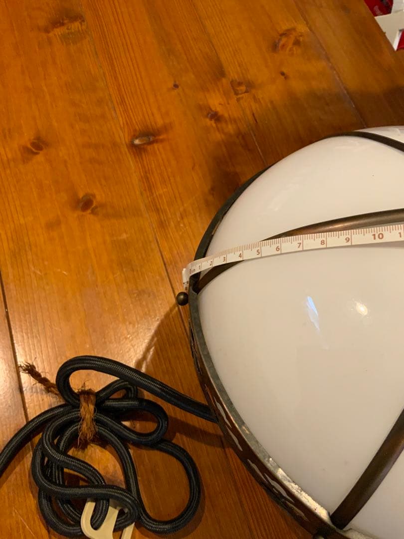 古い照明　電笠　ランプシェード　乳白色　アンティーク　昭和レトロ　大正ロマン