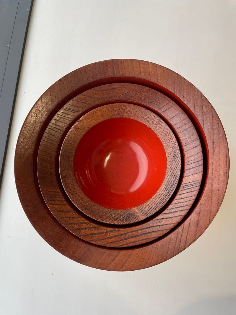 高木晃　デザイン　漆工芸　木工　スタッキング器　 作品集記載