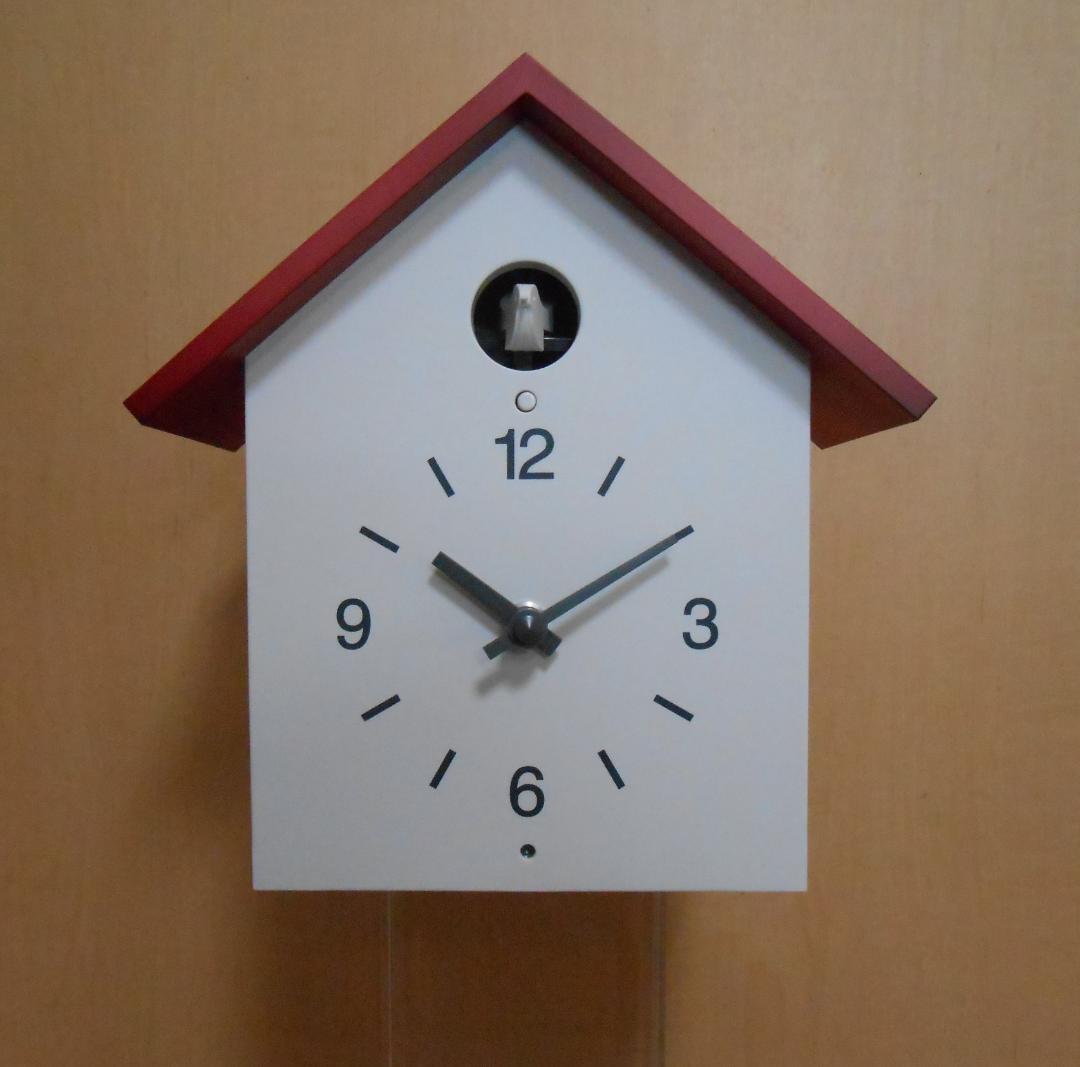 無印良品　鳩時計 大 限定色レンガ色－９