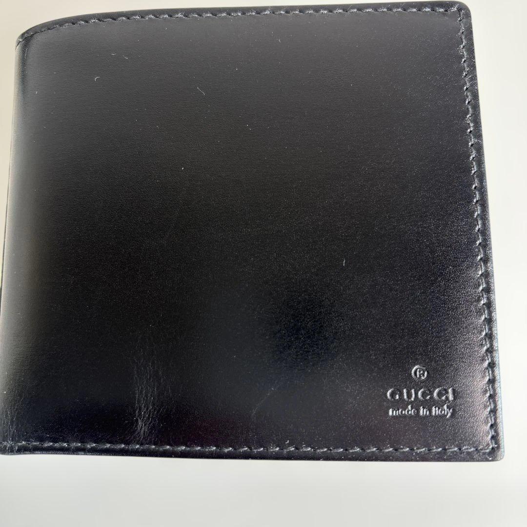 グッチ　メンズパース　小銭入れ付き　黒 緑赤緑のウェブ