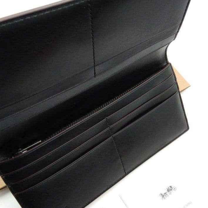 新作　新品　COACH　長財布　メンズシグネチャー　人気の小銭入れ付き