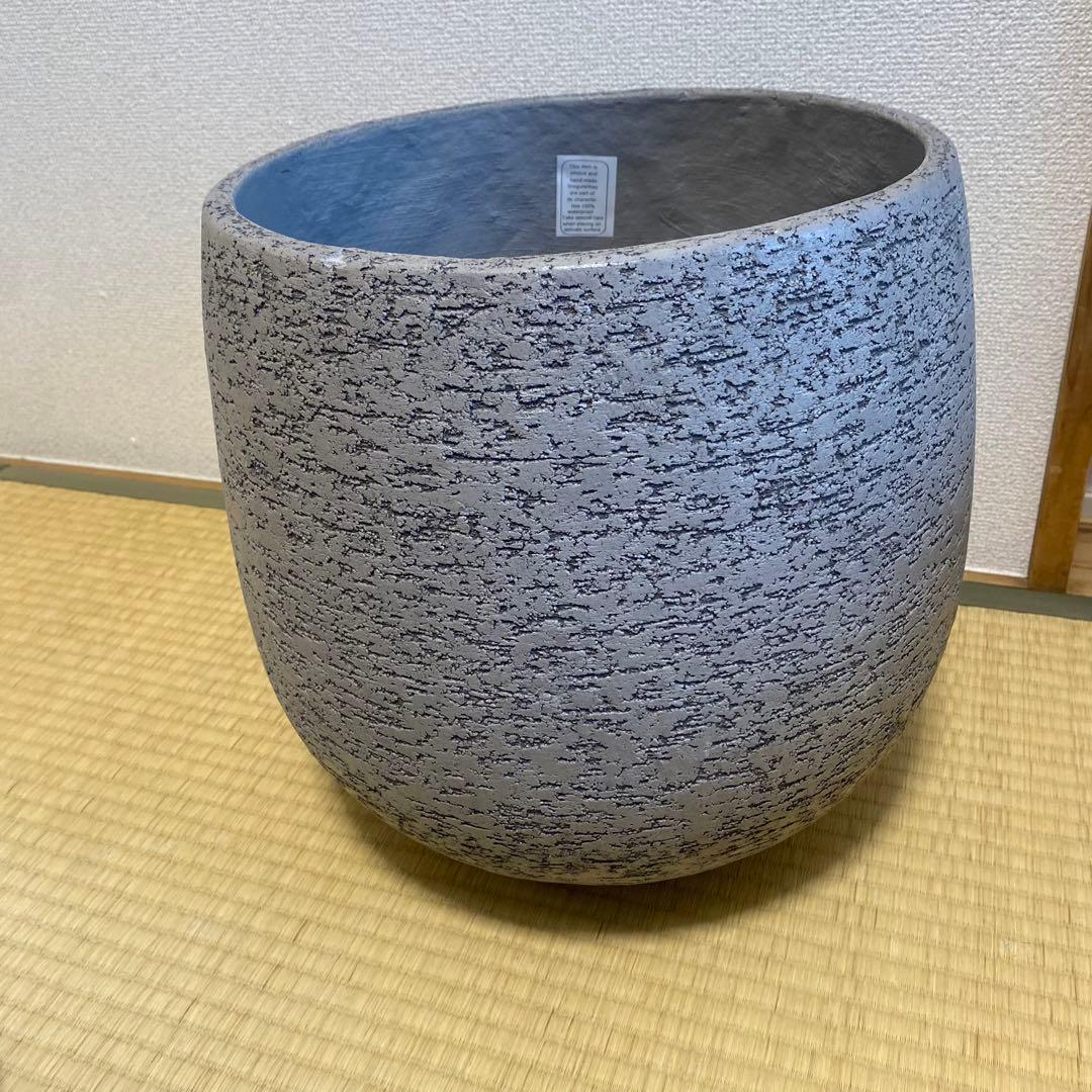 ① Actus stem 鉢カバー Eco Stone 8号用鉢 グレー