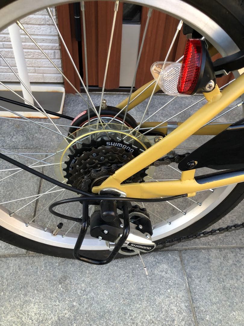 Crew 折り畳み自転車　ギア　ライト　鍵　前バスケット付き　20インチ