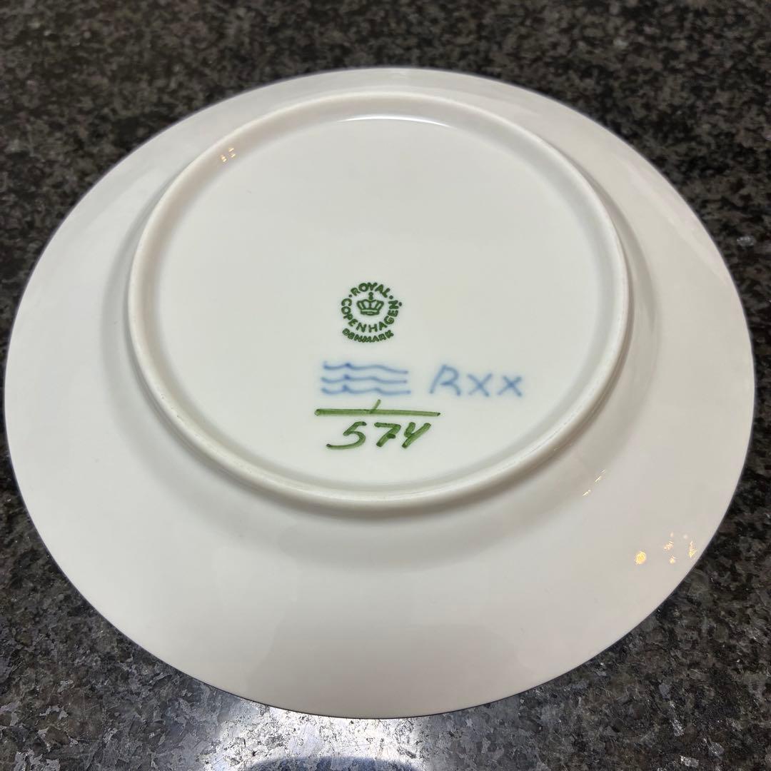 ロイヤルコペンハーゲン 574 ブルーフルーテッド ハーフレース プレート4枚