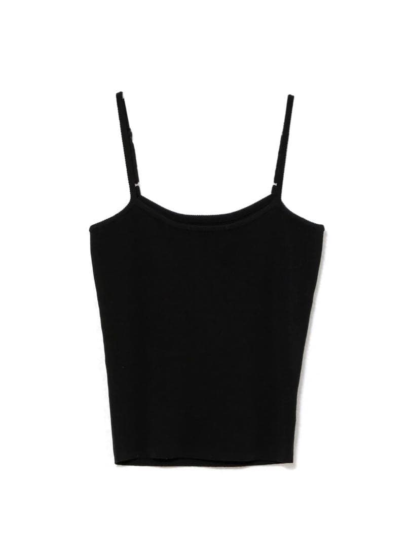 トップス andmary Hein ribbon knit tops / black