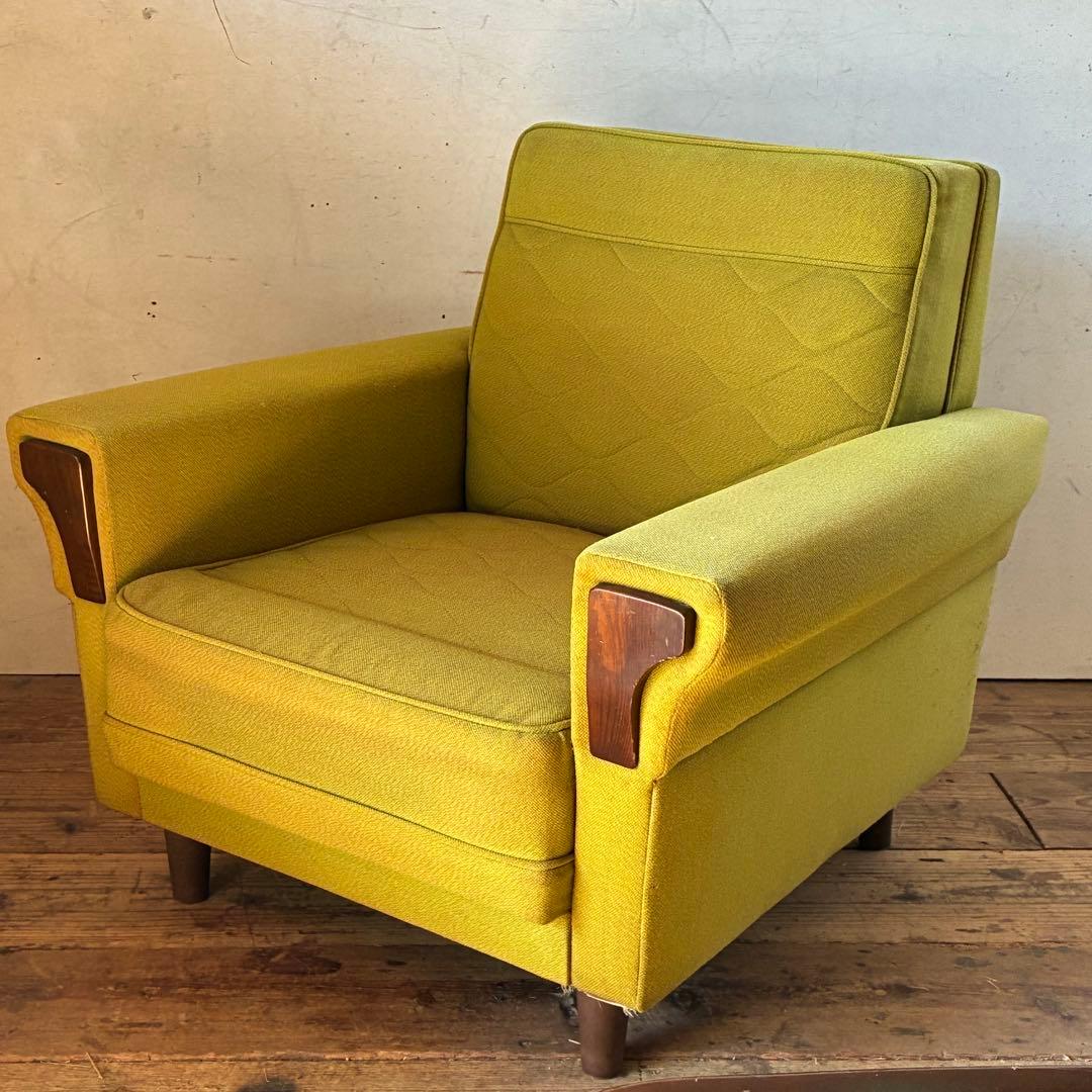 国産ヴィンテージ レトロ ミッドセンチュリー 1人掛けソファ ②