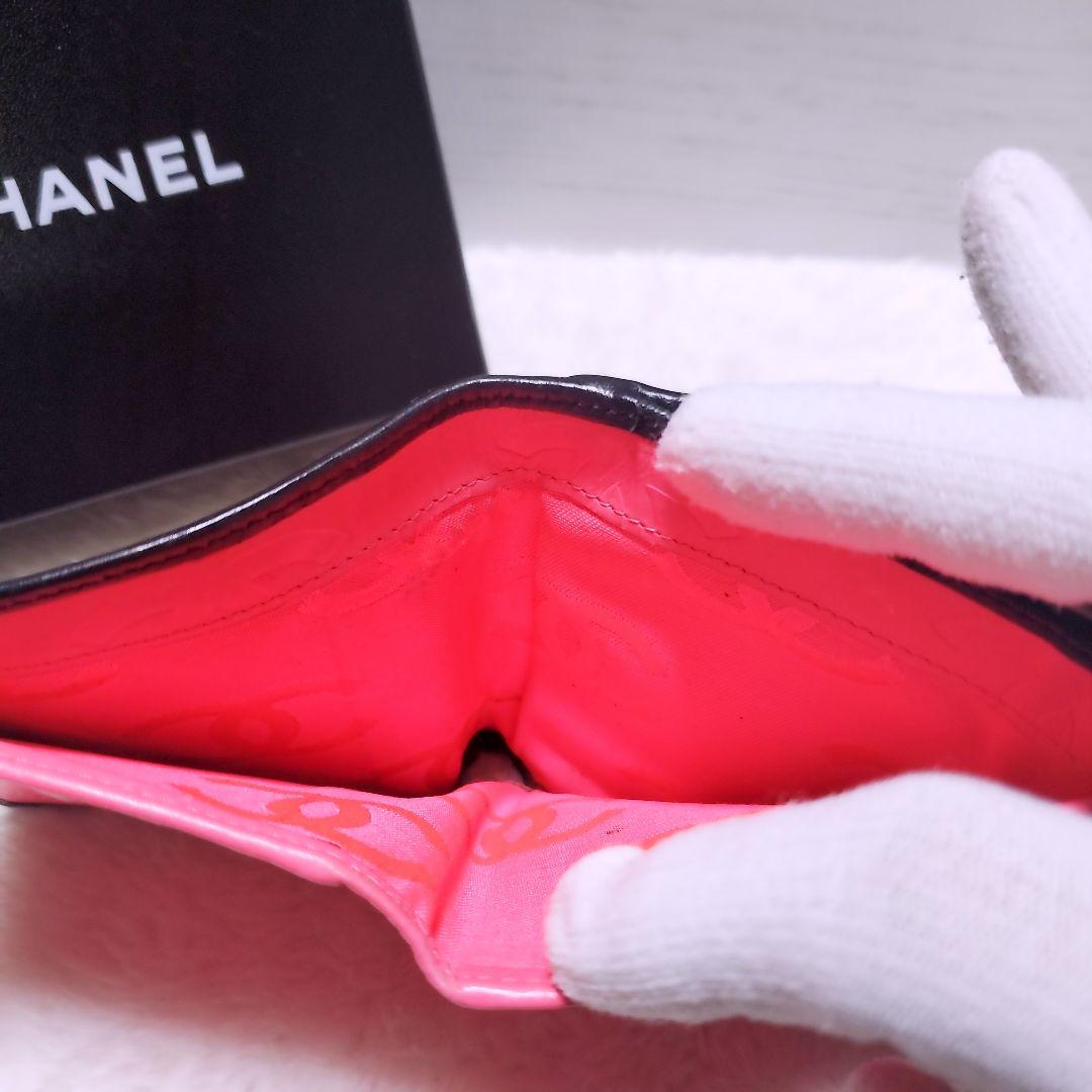 シャネル✨折り財布 ミニ ガマ口 カンボンライン ココマーク ホワイト